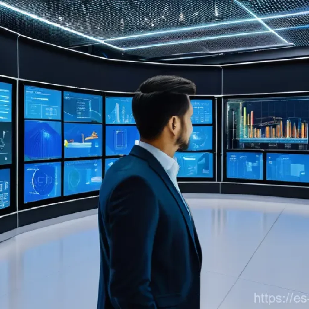 기계설계와 제조업의 연결점 - **Prompt 2: AI-Driven Digital Twin Control**
    "An advanced, high-tech control room bathed in soft...