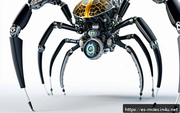 기계설계에서 창의성 발휘하는 방법 - A futuristic mechanical transmission system inspired by insect biomechanics, showcasing lightweight,...