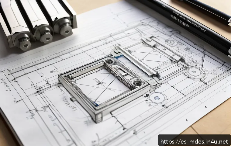 기계설계 스케치 실력 향상법 - A detailed mechanical sketching workspace showing a skilled engineer drawing precise mechanical comp...