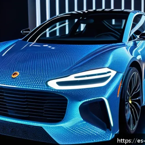 Home 30 기계설계 필드 리포트 - A futuristic automotive workshop scene showcasing advanced smart materials in mechanical design: clo...