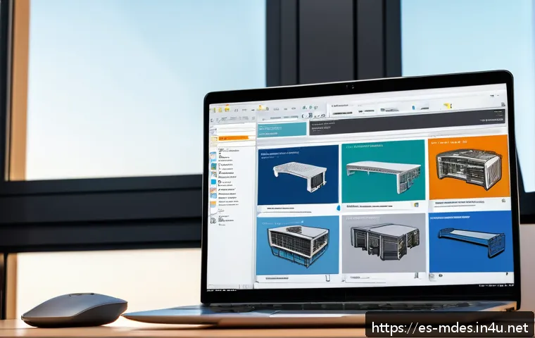 기계설계 포트폴리오 업데이트 주기 - A modern mechanical engineering professional’s digital portfolio interface displayed on a sleek lapt...